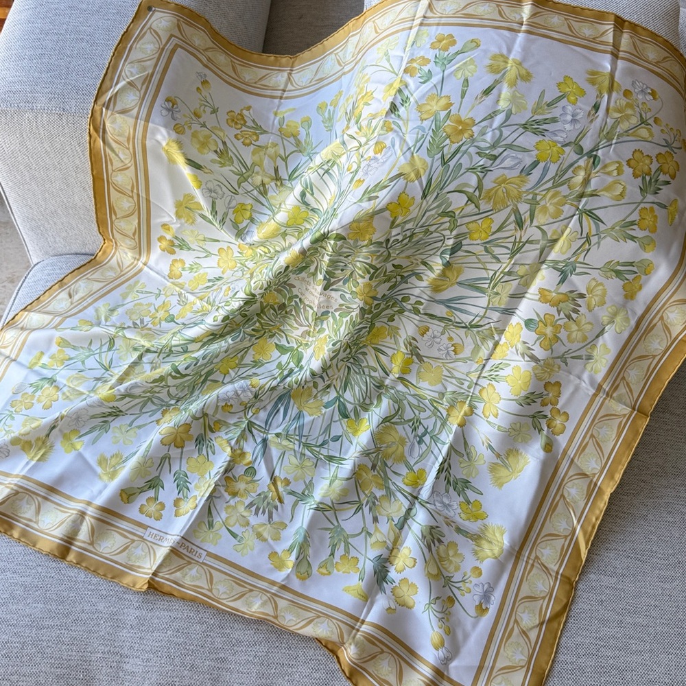 Vintage Hermes 90x90 Silk Scarf Beautiful